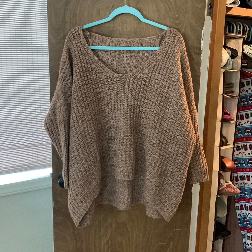 Oversized v neck sweater